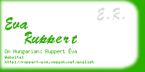 eva ruppert business card